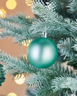 Mint Green Shatterproof Baubles, 50 Pack, 6 Cm
