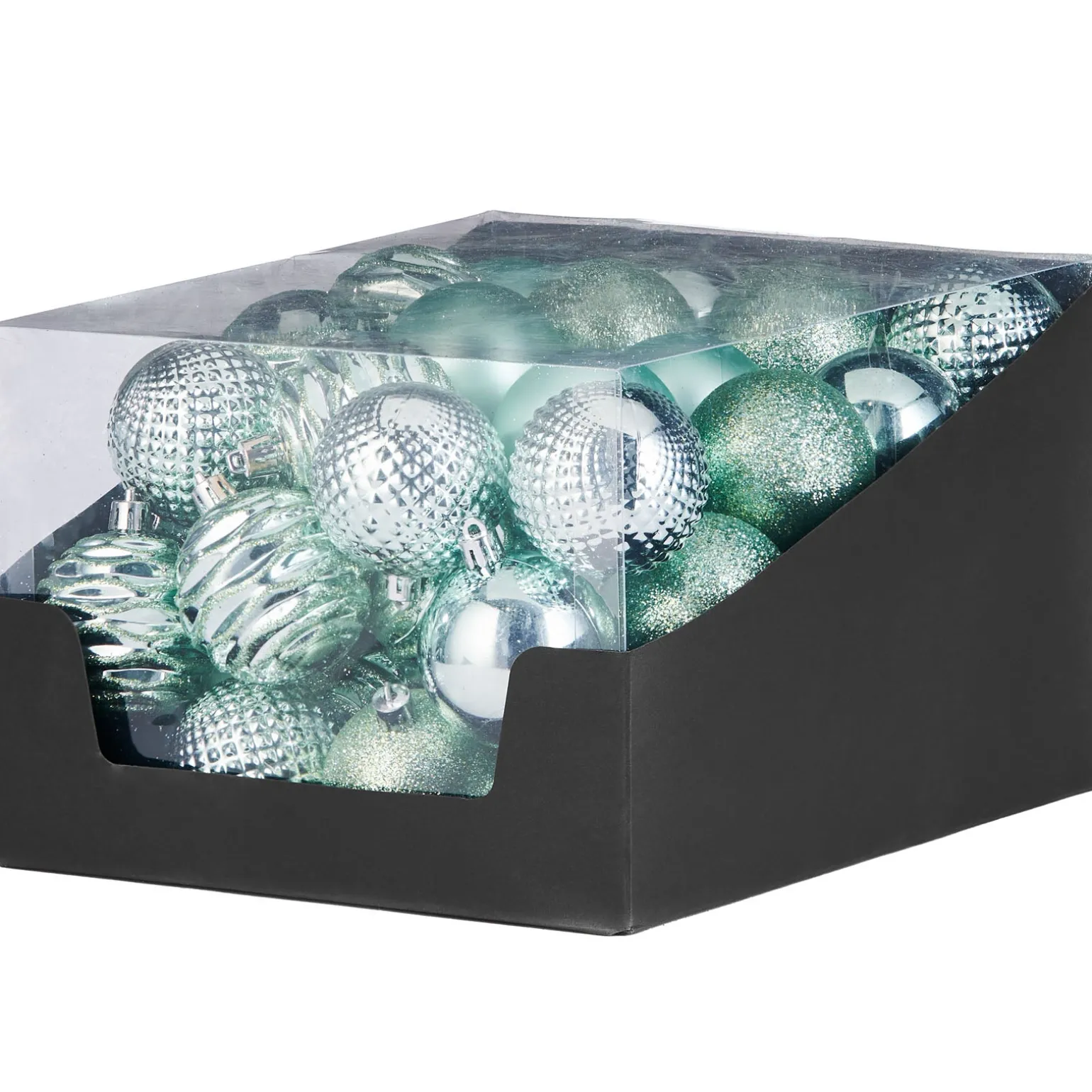 Mint Green Shatterproof Baubles, 50 Pack, 6 Cm