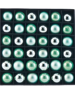 Mint Green Shatterproof Baubles, 36 Pack, 3 Cm