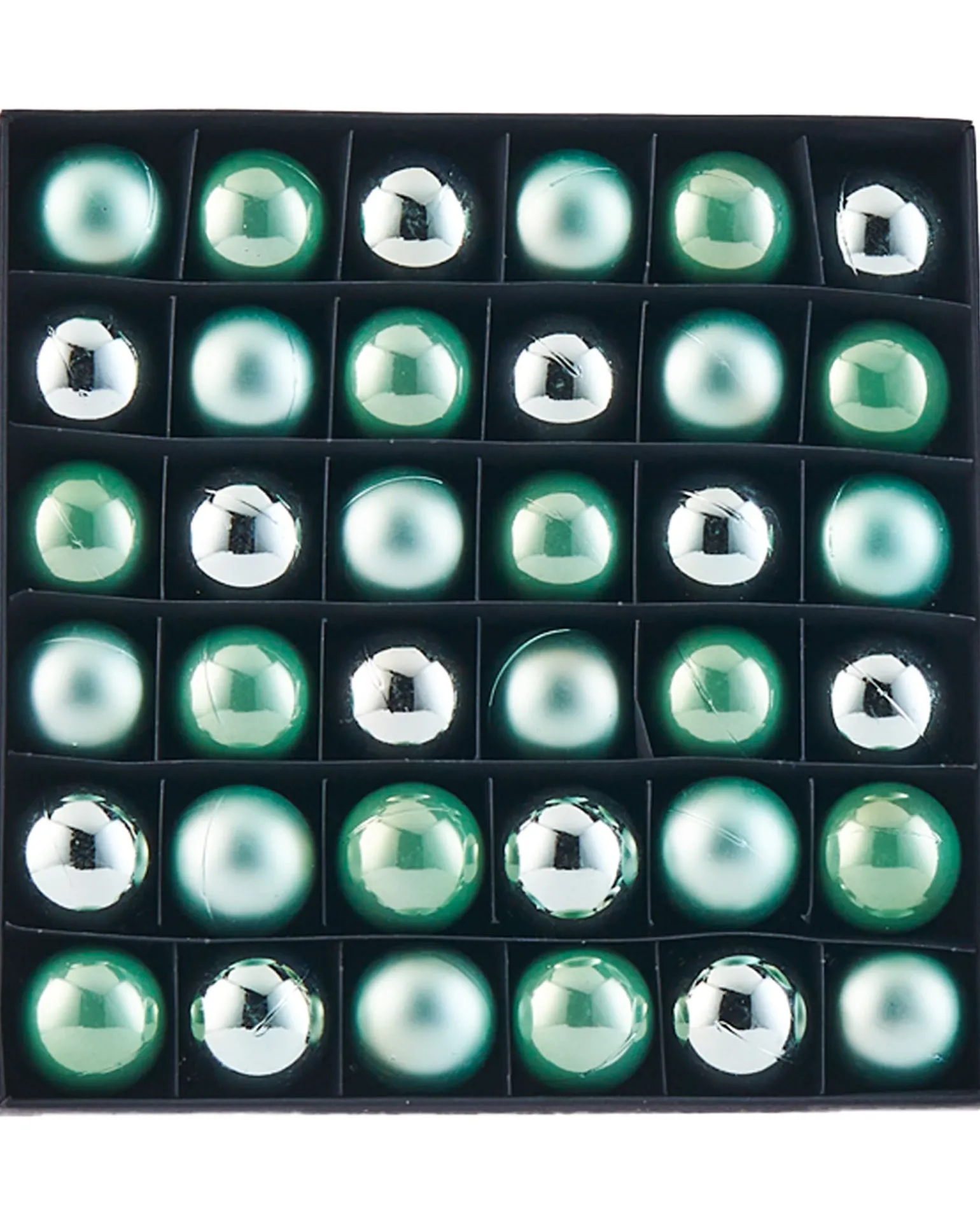Mint Green Shatterproof Baubles, 36 Pack, 3 Cm
