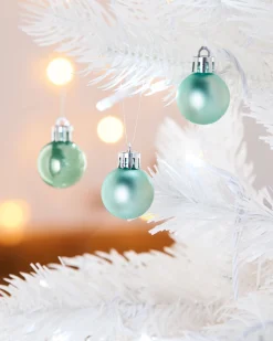 Mint Green Shatterproof Baubles, 36 Pack, 3 Cm