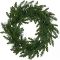 Mixed Pine Candle Holder Wreath, 60 Cm