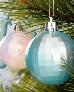 Multi Blue Shatterproof Baubles Set, 50 Pack