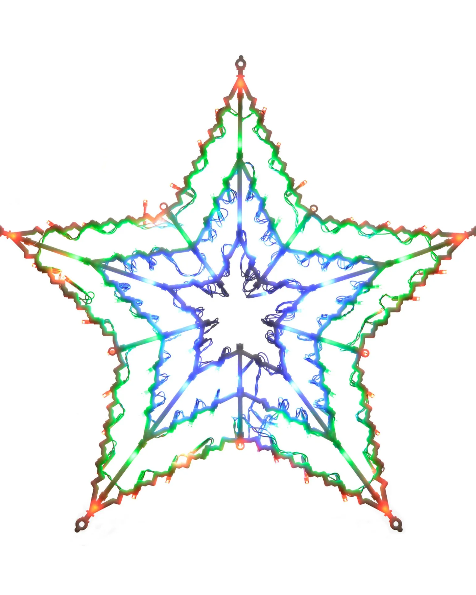 Multi-Colour Chasing Star Silhouette, 51 Cm