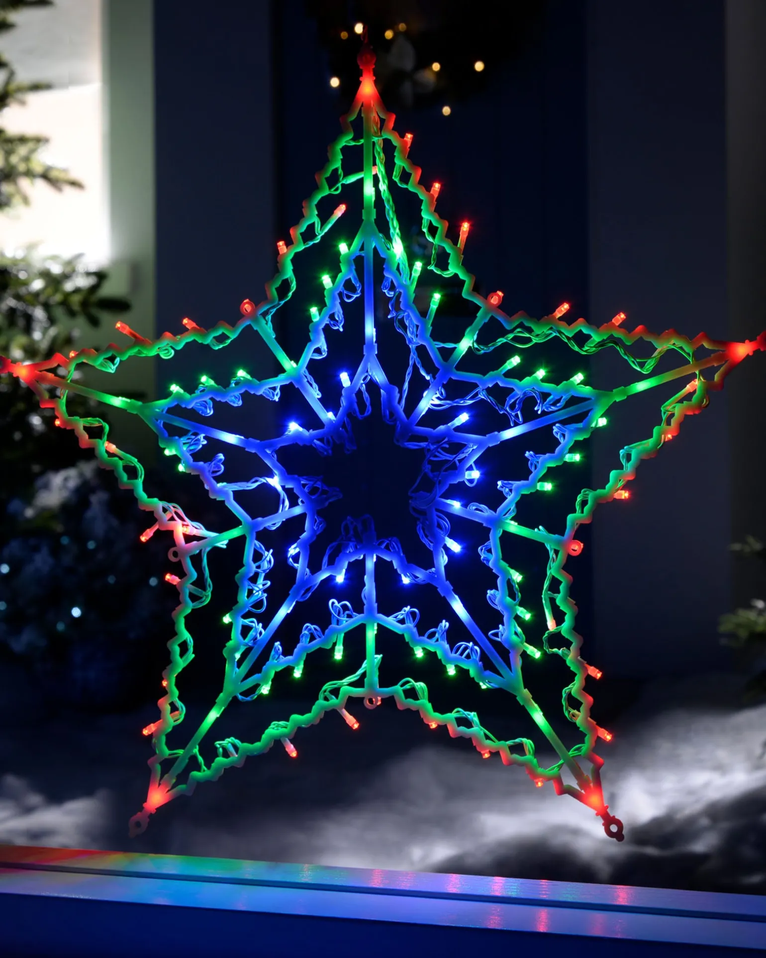Multi-Colour Chasing Star Silhouette, 51 Cm