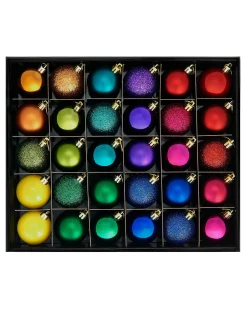 Multi-Colour Shatterproof Bauble, 50 Pack