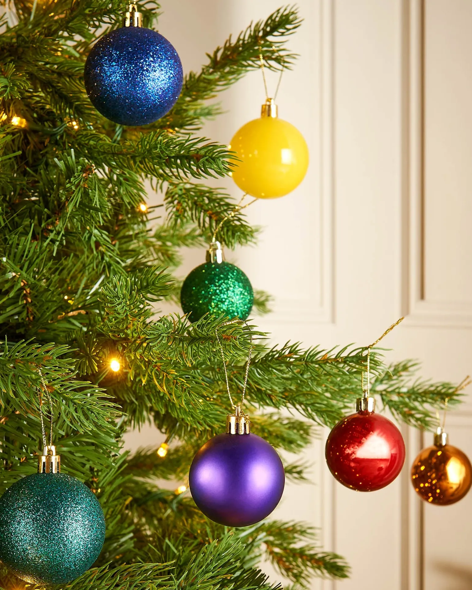 Multi-Colour Shatterproof Bauble, 50 Pack