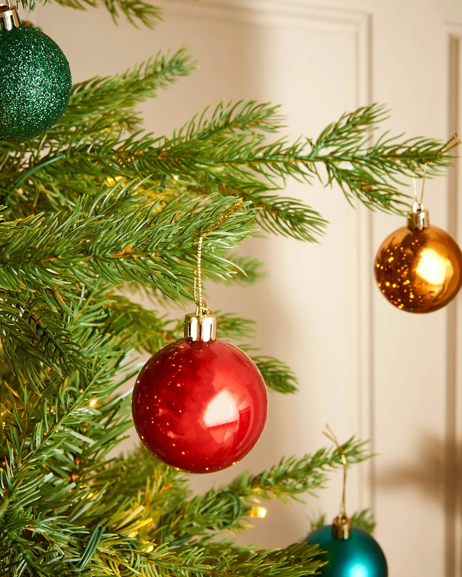 Multi-Colour Shatterproof Bauble, 50 Pack
