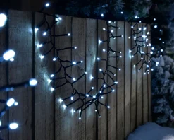 Multi-Function 300 LED Connectable Cluster Light String, Bright White