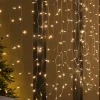 Multi-Function 300 LED Connectable Curtain Light String, Warm White