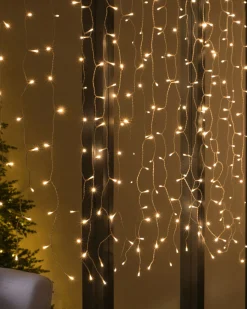 Multi-Function 300 LED Connectable Curtain Light String, Warm White