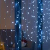 Multi-Function 300 LED Connectable Curtain Light String, Bright White