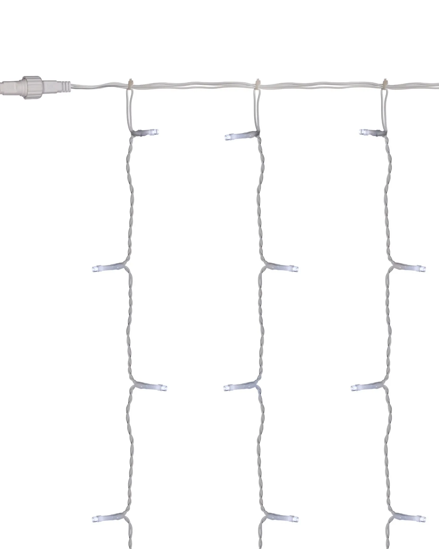 Multi-Function 300 LED Connectable Curtain Light String, Bright White