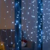 Multi-Function 500 LED Connectable Curtain Light String, Bright White