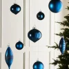 Navy Blue Glass Baubles, 20 Pack