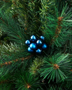 Navy Blue Glass Berry Cluster Baubles, 10 Pack