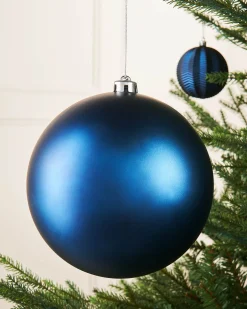Navy Blue Large Matt Shatterproof Bauble, 20 Cm