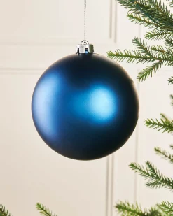 Navy Blue Large Matt Shatterproof Bauble, 15 Cm