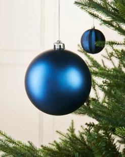 Navy Blue Large Matt Shatterproof Bauble, 15 Cm