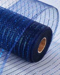 Navy Blue Mesh With Navy Blue Foils, 9 M