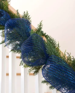 Navy Blue Mesh With Navy Blue Foils, 9 M