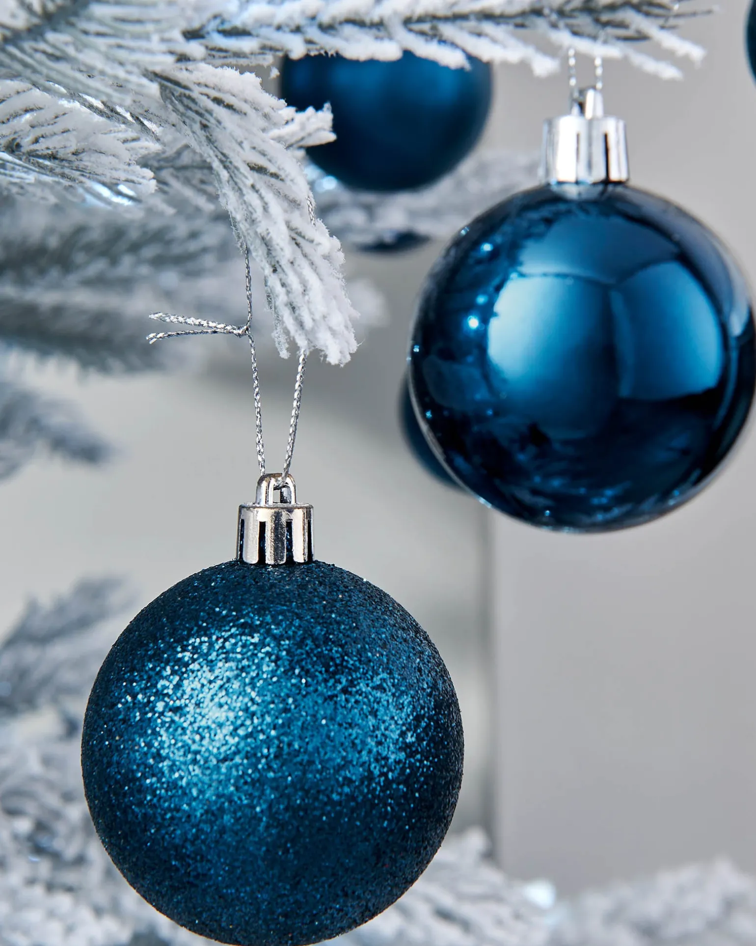 Navy Blue Shatterproof Bauble, 50 Pack