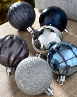 Navy Shatterproof Baubles, 48 Pack, 6 Cm