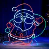 Neon Santa Rope Light Silhouette, 71 Cm