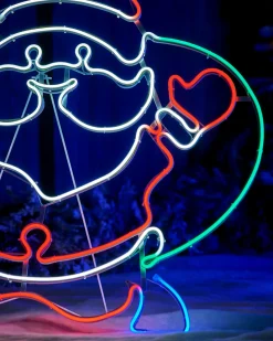 Neon Santa Rope Light Silhouette, 71 Cm