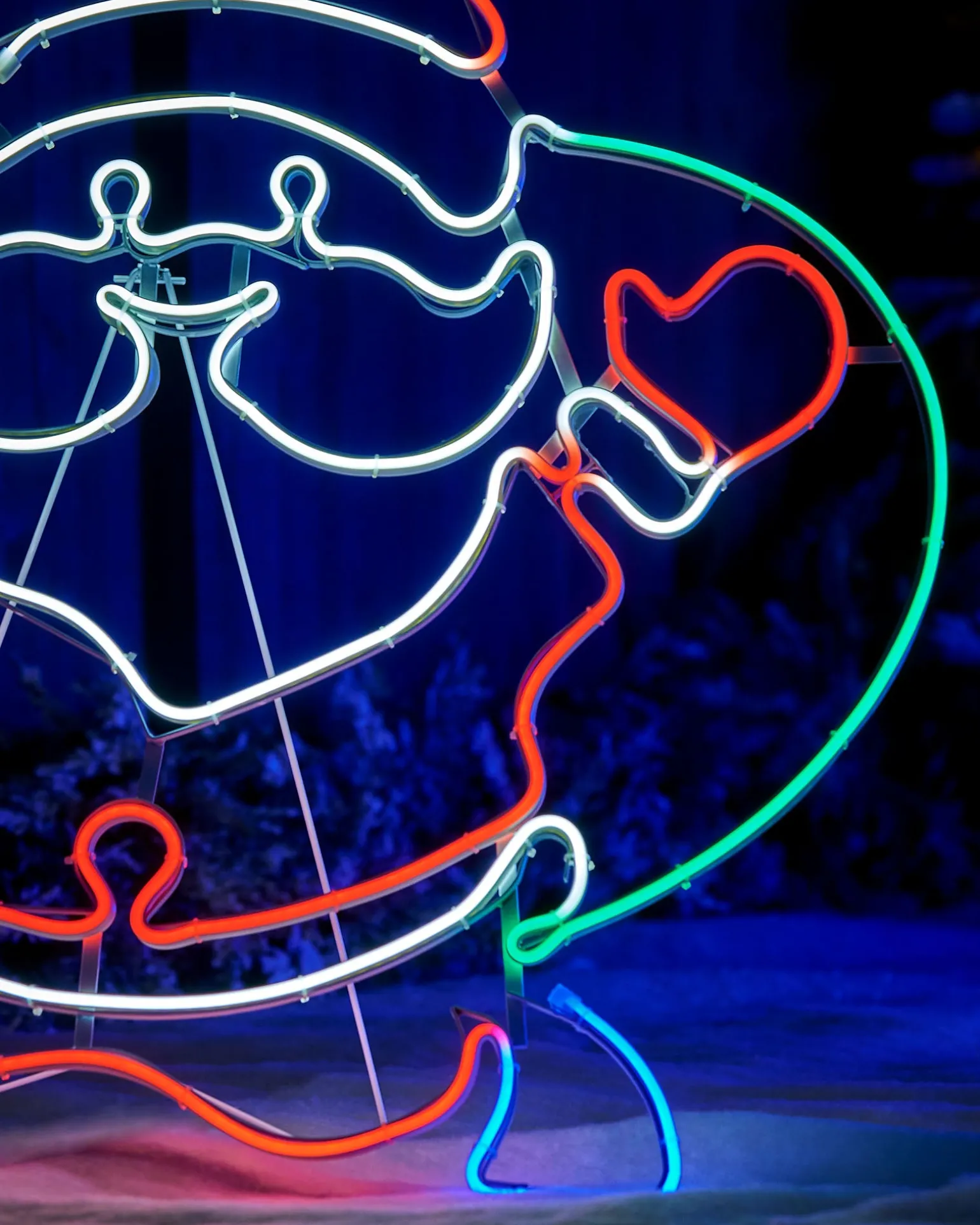 Neon Santa Rope Light Silhouette, 71 Cm