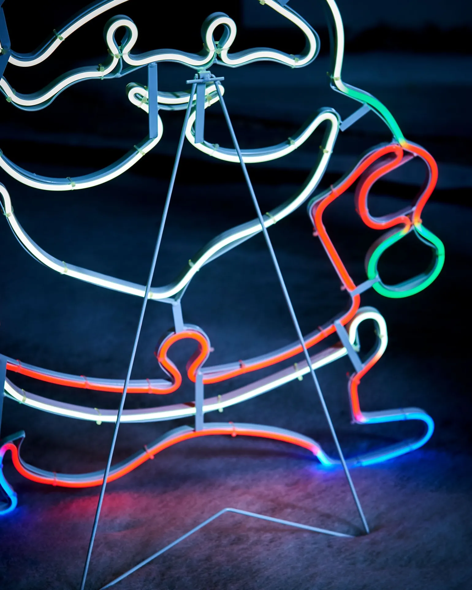 Neon Santa Rope Light Silhouette, 71 Cm