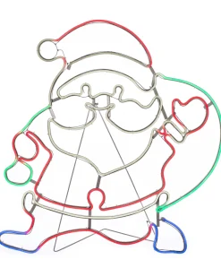 Neon Santa Rope Light Silhouette, 71 Cm