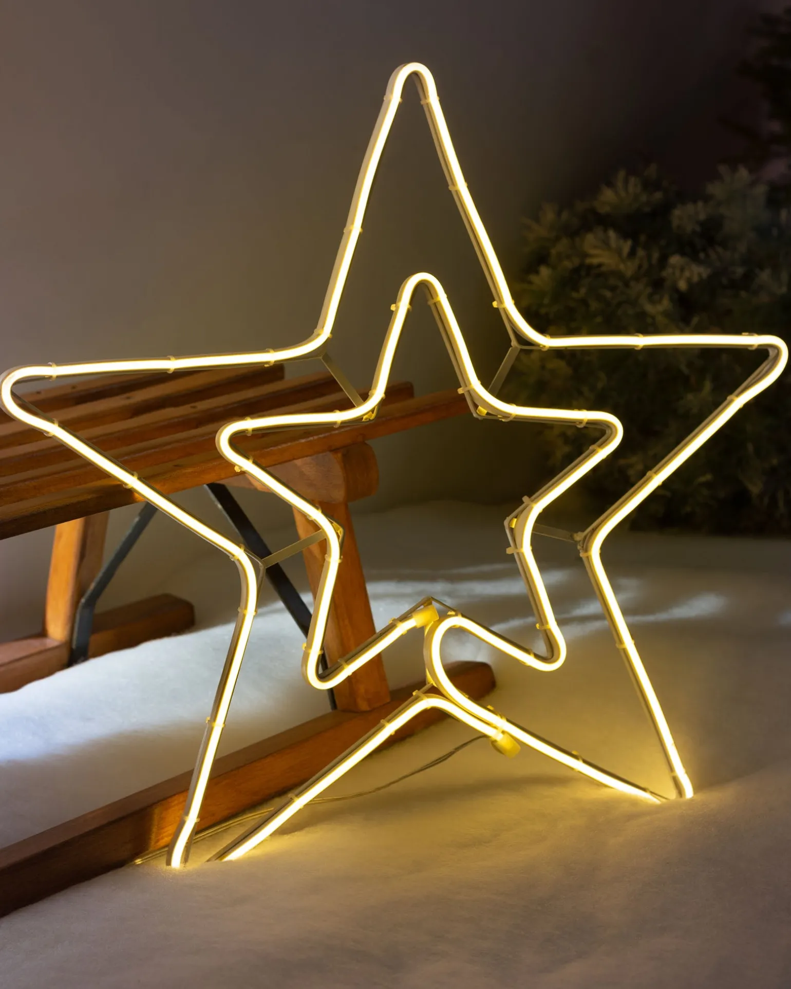 Neon Star Rope Light Silhouette, 54 Cm