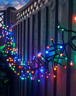 Outdoor Cluster Multi-Function 500 LED Light String, Multi Colour