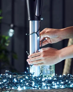 Outdoor Multi-Function 120 LED Light String, Ice White