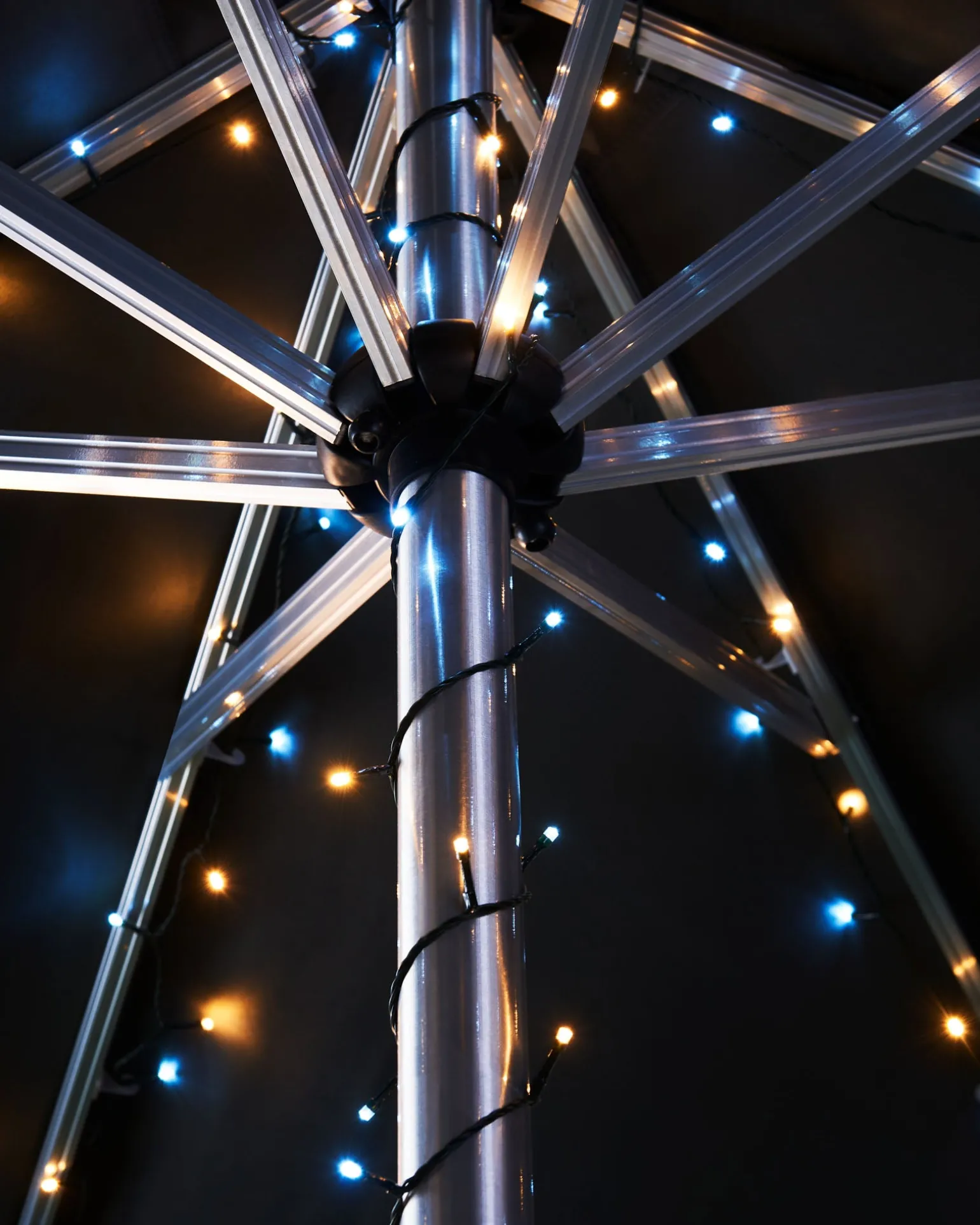 Outdoor Multi-Function 120 LED Light String, Warm White & Ice White