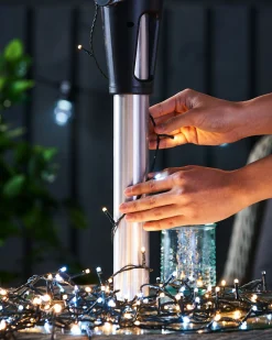 Outdoor Multi-Function 240 LED Light String, Warm White & Ice White
