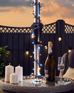 Outdoor Multi-Function 480 LED Light String, Warm White & Ice White