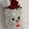 Pack Of 3 Hanging Tinsel Snowman Decorations, 16 Cm