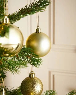 Pale Gold Shatterproof Bauble, 50 Pack