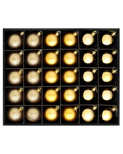 Pale Gold Shatterproof Bauble, 50 Pack