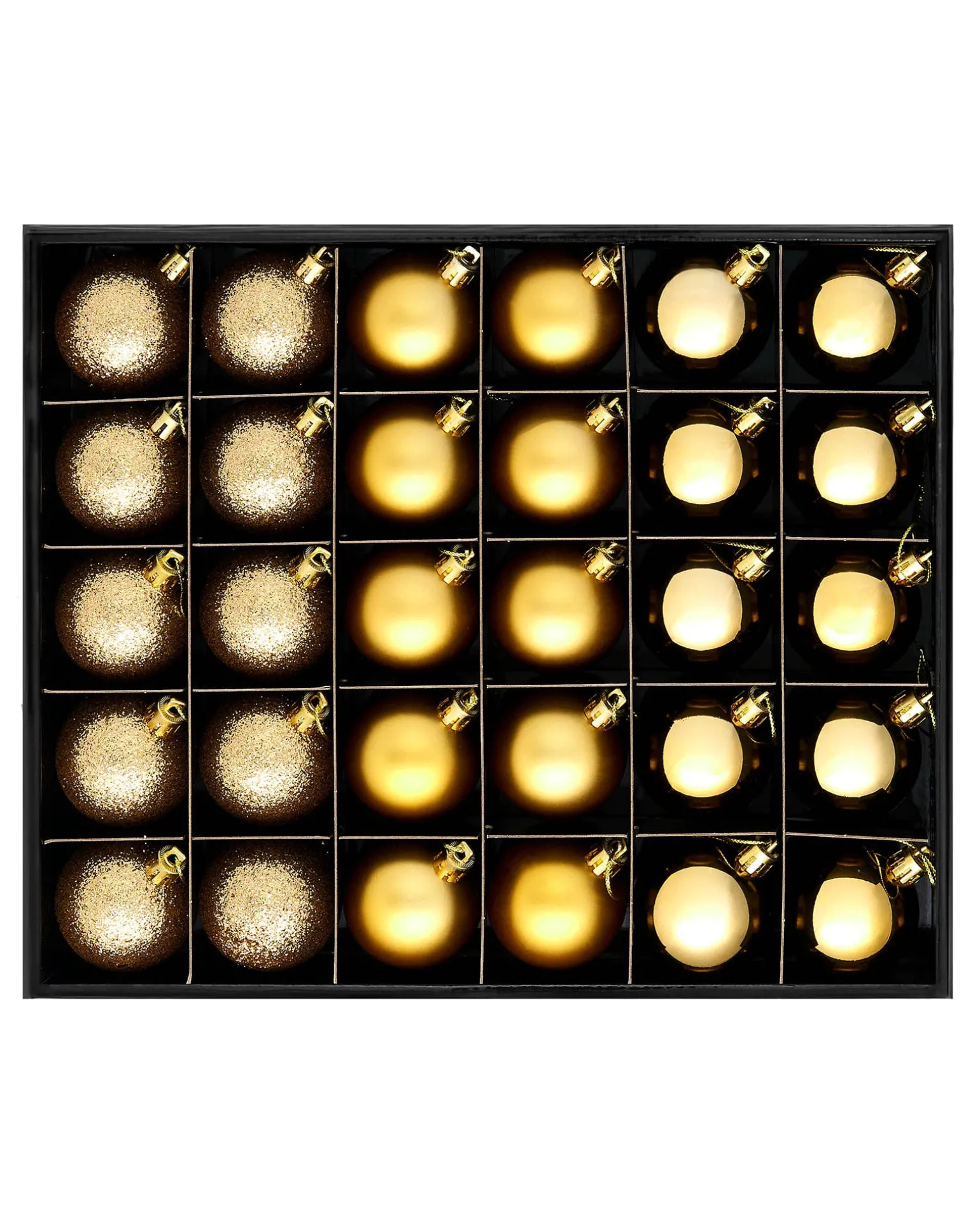 Pale Gold Shatterproof Bauble, 50 Pack