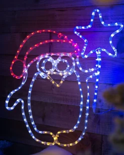 Penguin Rope Light Silhouette, 50 Cm