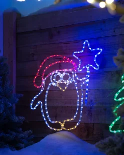 Penguin Rope Light Silhouette, 50 Cm