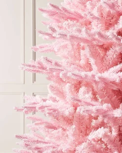 Pink Sugar Snow Flocked Christmas Tree, 6 Ft