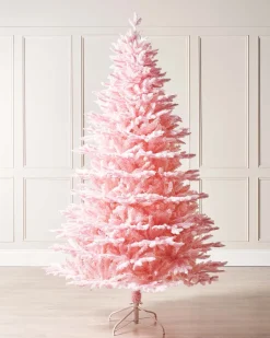 Pink Sugar Snow Flocked Christmas Tree, 6 Ft