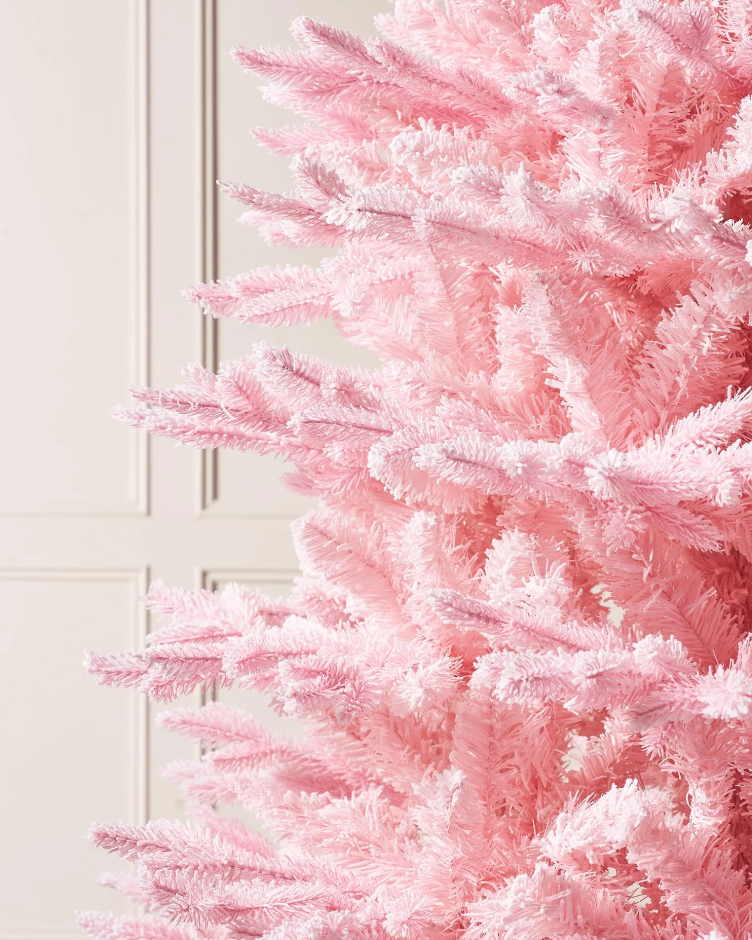 Pink Sugar Snow Flocked Christmas Tree, 7 Ft