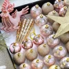 Pink/Champagne Shatterproof Baubles Set, 50 Pack