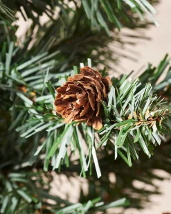 Potted Craford Blue Pine Decorated Christmas Tree, 3 Ft