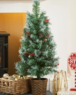 Potted Scandinavian Blue Spruce Christmas Tree, 3 Ft